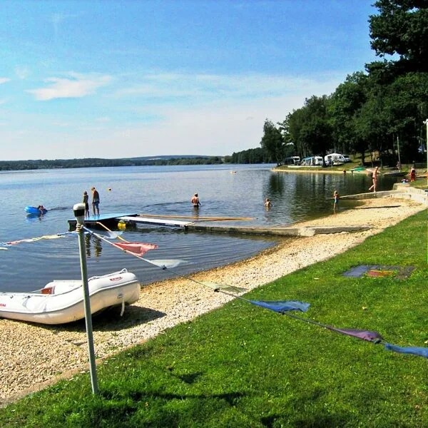 Beach and swimming at Autokemp Dřenice